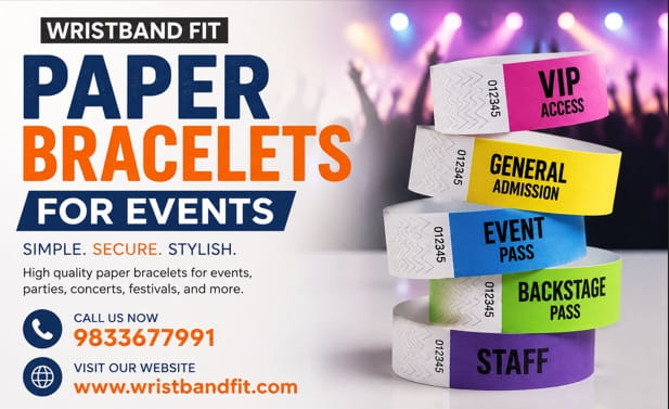  Paper Bracelets for Events - Custom Event Identification Bands