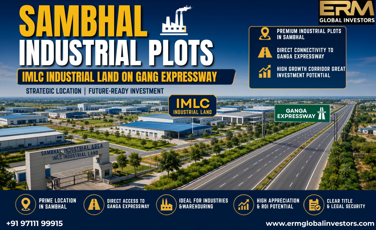  Sambhal Industrial Plots | IMLC Industrial Land on Ganga Expressway