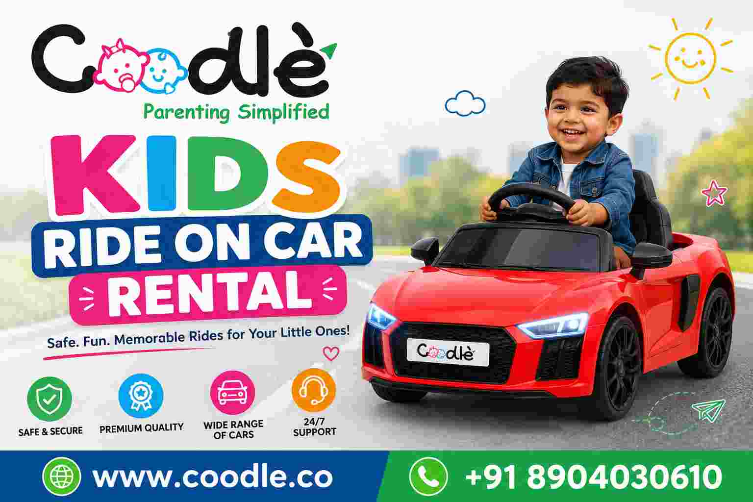  Kids Ride on Car Rental