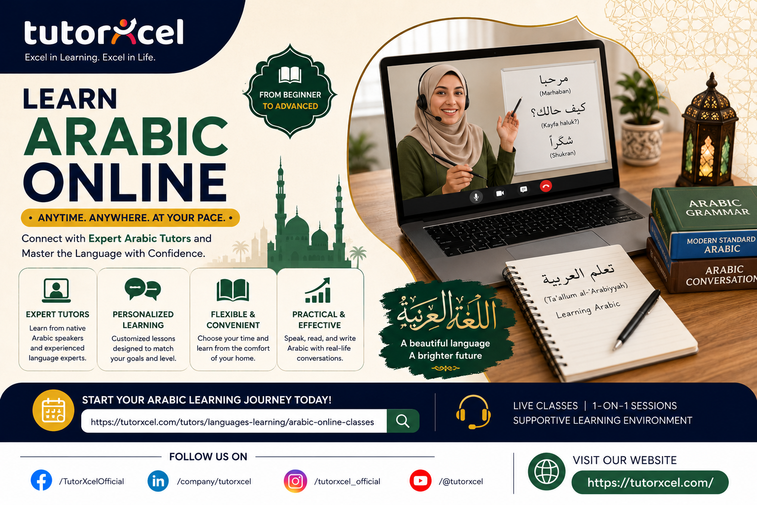  Teach Arabic Online with TutorXcel Experts