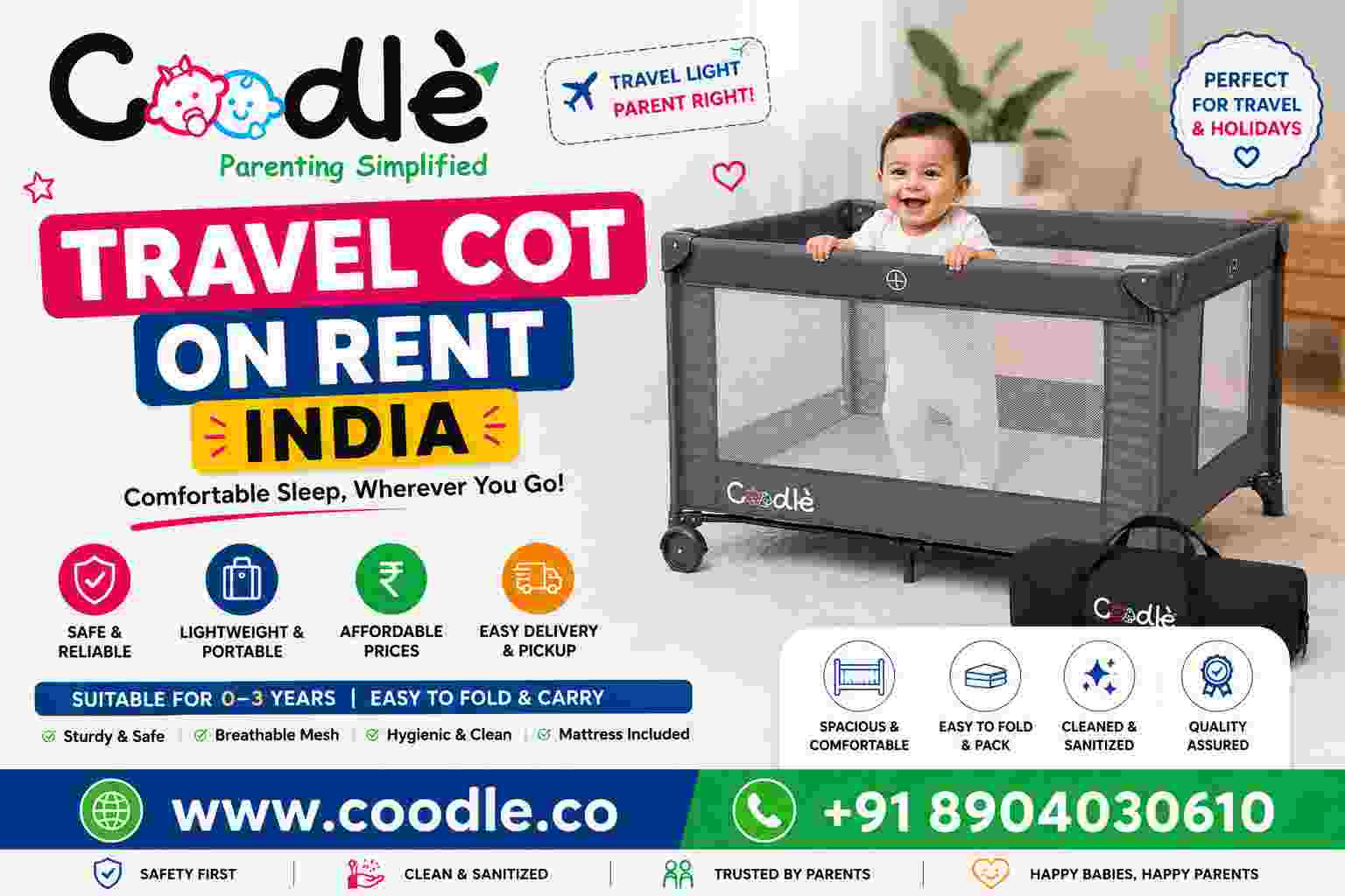  Travel Cot on Rent India