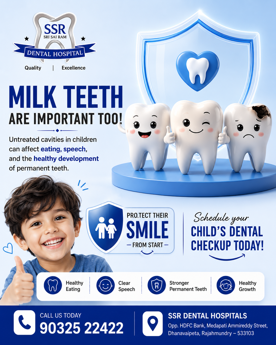  Milk Teeth Are Important Too | Children's Dental Care at SSR Dental Hospital Rajahmundry