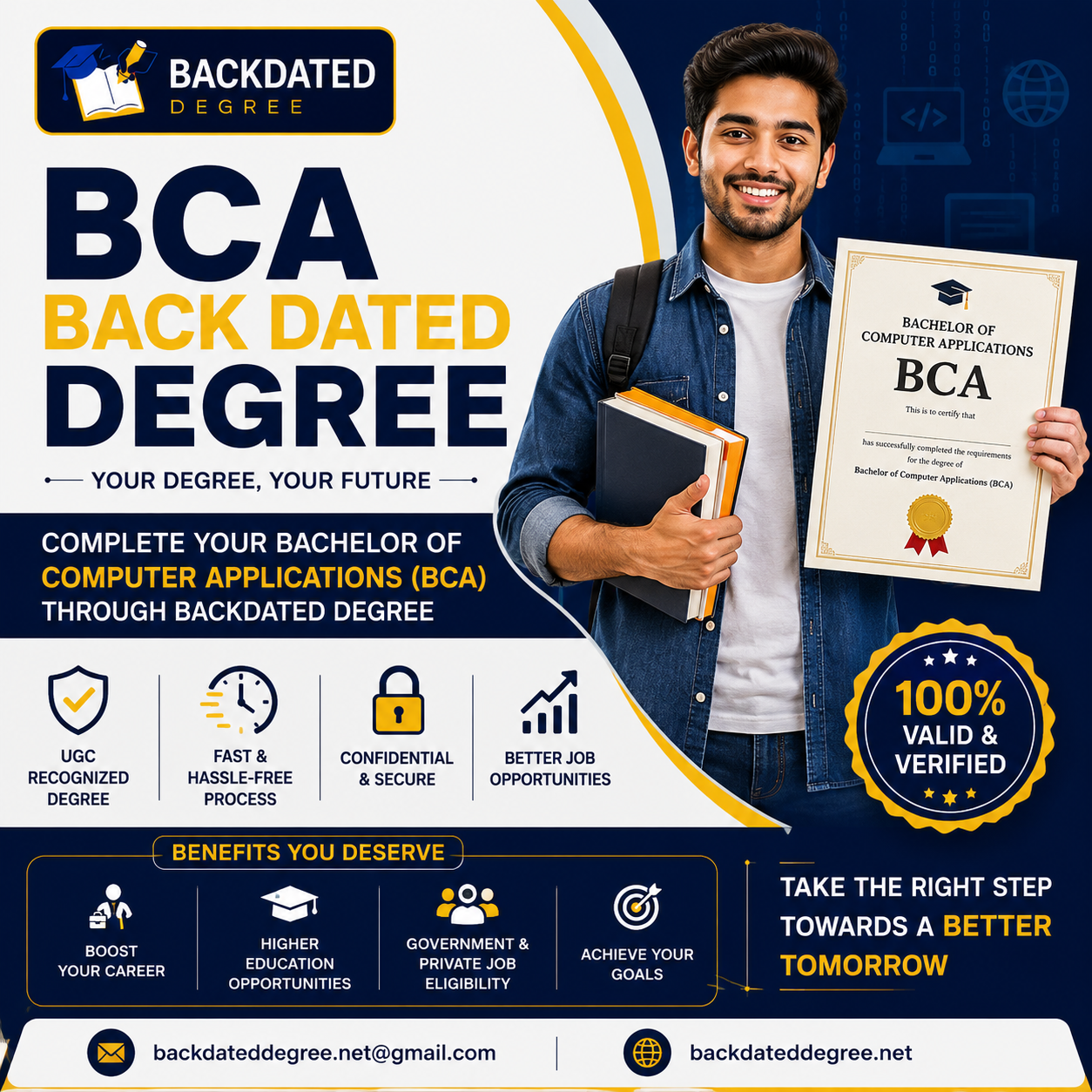  Complete Your BCA with Trusted Backdated Degree Support