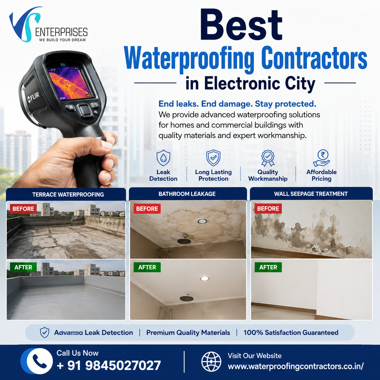  Best Waterproofing Contractors in Electronic City