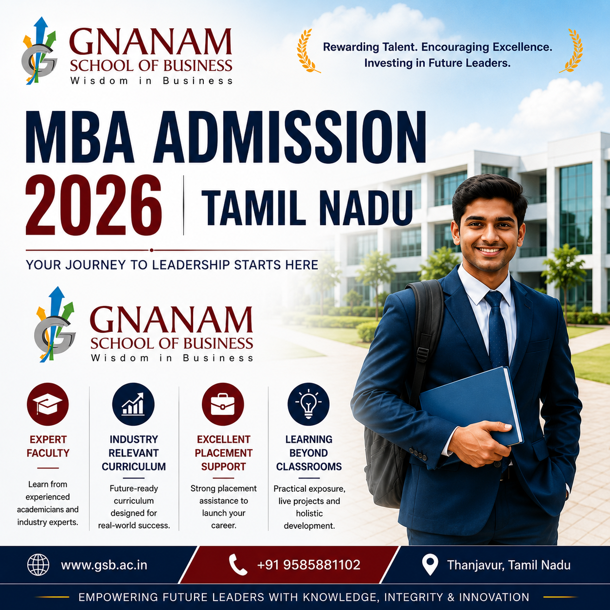  MBA Admission 2026 Tamil Nadu | Gnanam School of Business