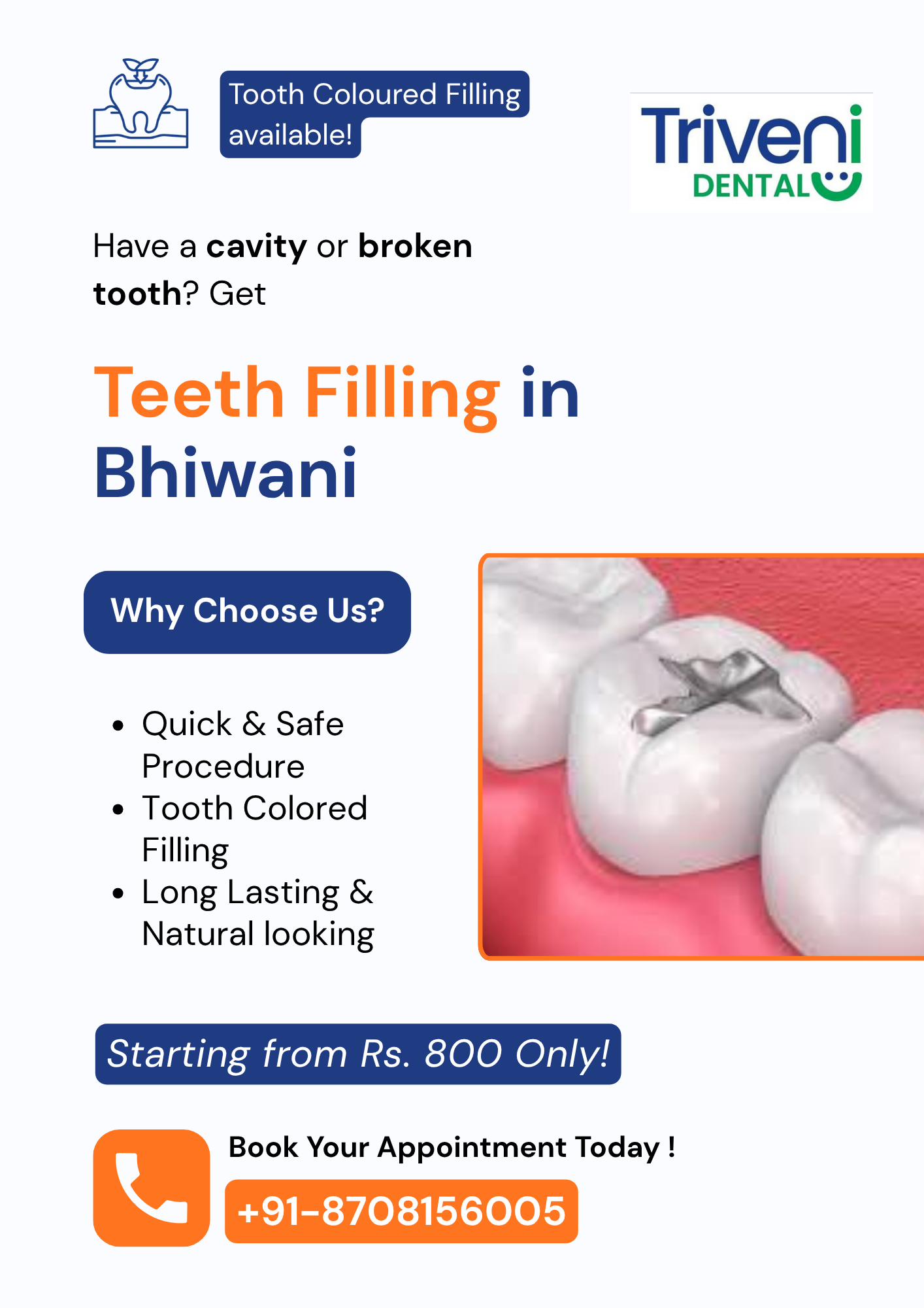  Affordable Teeth Filling Treatment in Bhiwani | Triveni Dental