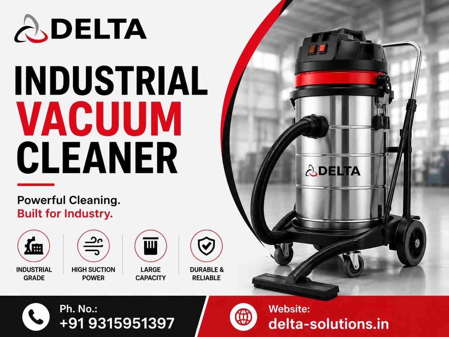  Industrial Vacuum Cleaner - Delta Solutions