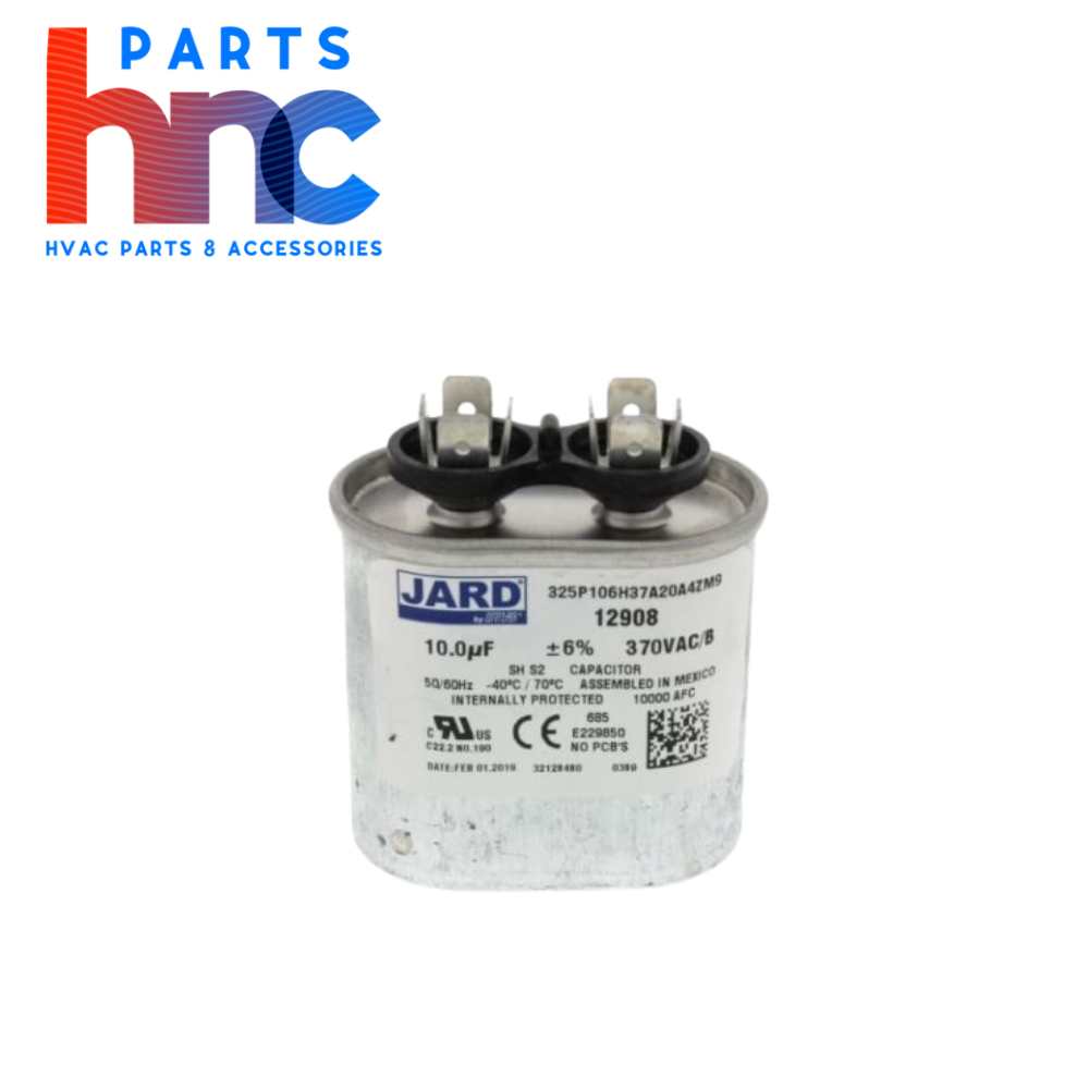  MARS 12908 Oval Run Capacitor 10 MFD 370V