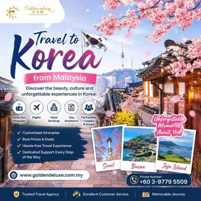  Travel to Korea from Malaysia | Golden Deluxe Travel