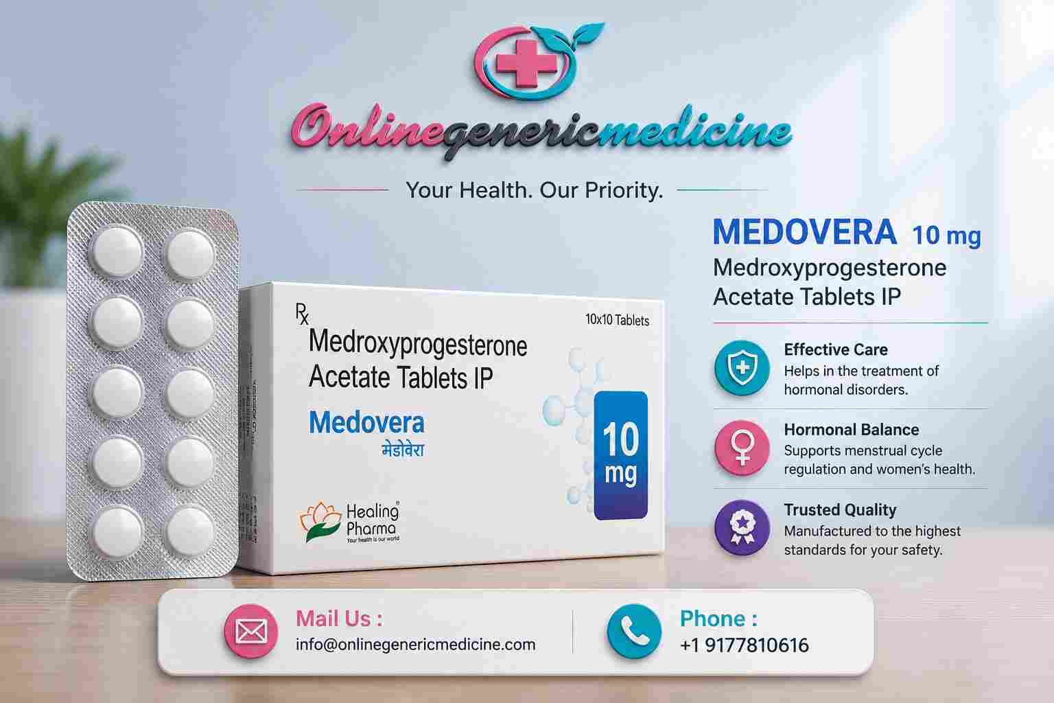  Medovera Tablets Online | Buy Medroxyprogesterone at Best Price