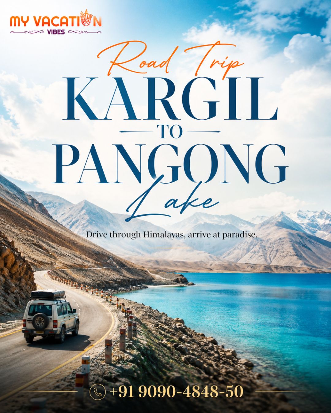 Road Trip Kargil to Pangong Lake +91 9090-4848-50