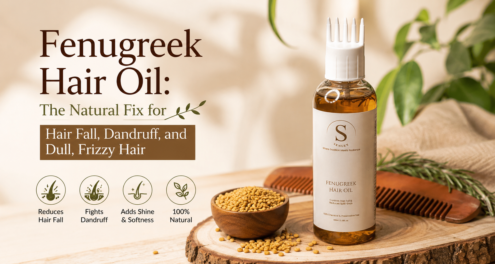  Fenugreek Hair Oil for Hair Fall & Dandruff