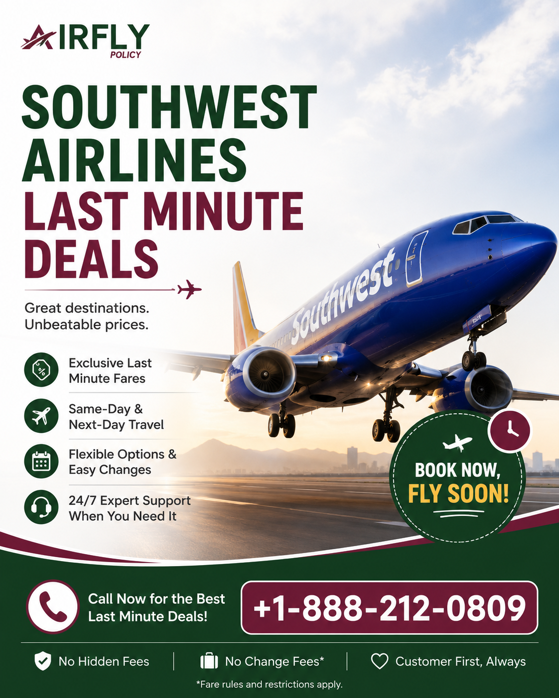  Southwest Last Minute Deals | Save More | Call +1-888-212-0809
