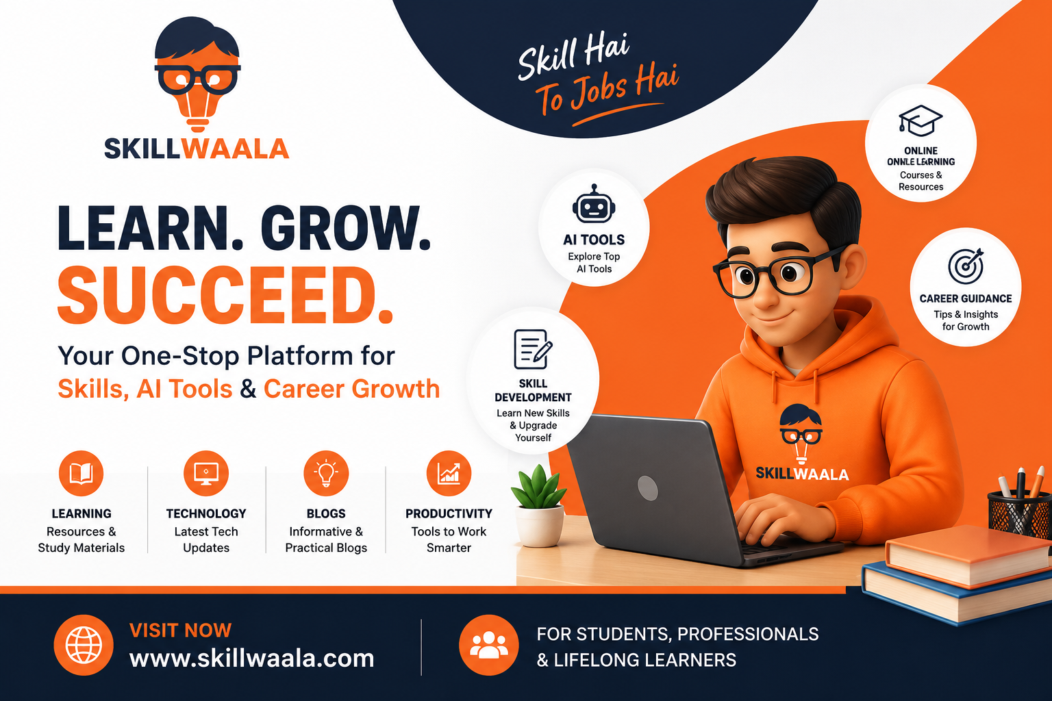  SkillWaala – Learn Practical Skills, Explore AI Tools & Career Resources