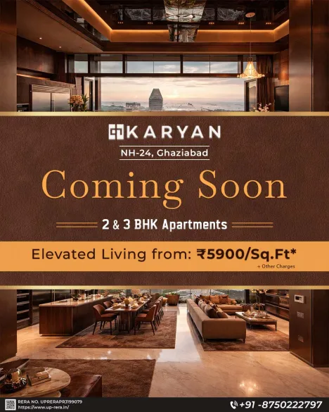  Karyan NH-24 Pre-Launch – Luxury Apartments in Ghaziabad Starting at ₹5,900/Sq.Ft.*