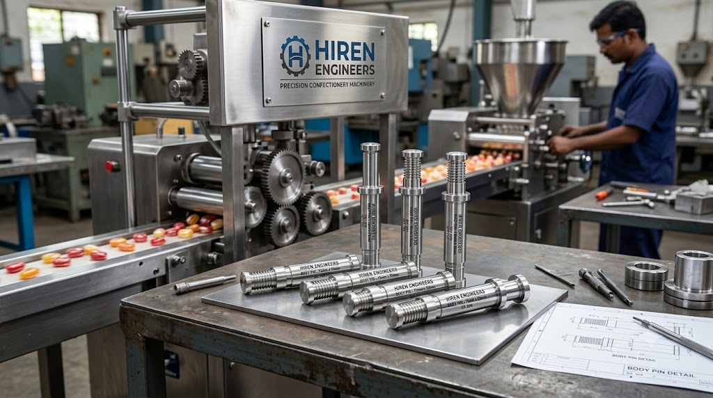  Confectionery Machine Body Pins - Hiren Engineers