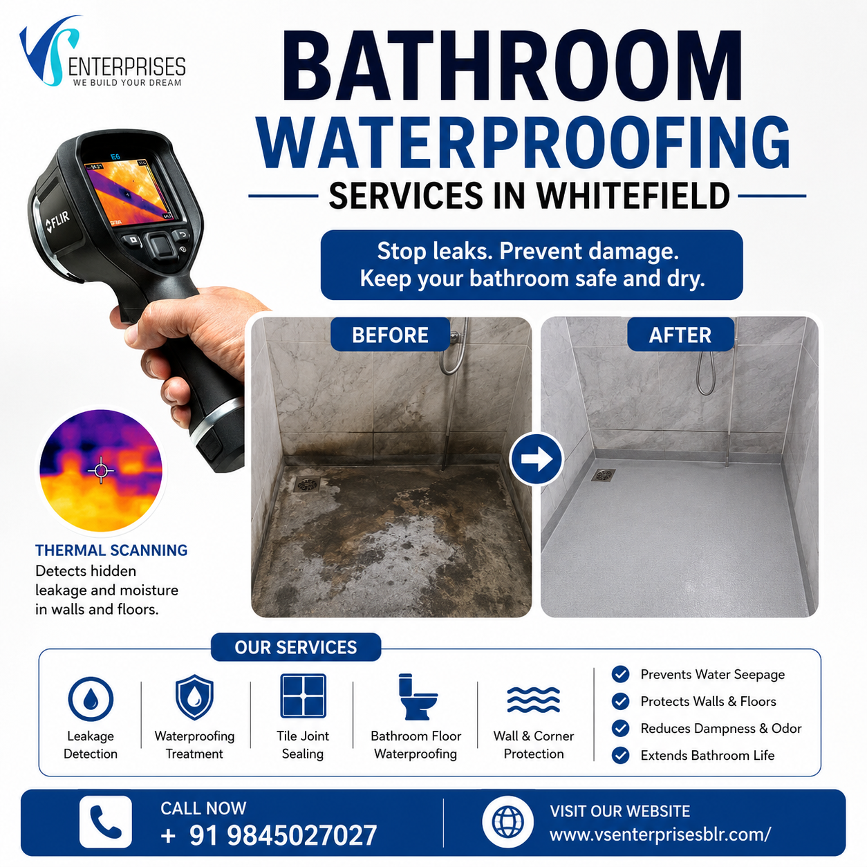  Bathroom Waterproofing Services in Whitefield