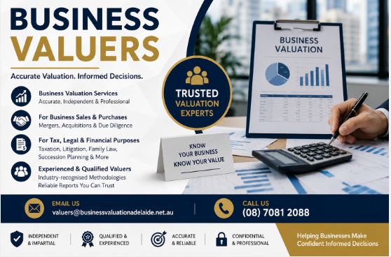  Business Valuers Adelaide – Accurate & Independent Business Valuation Services