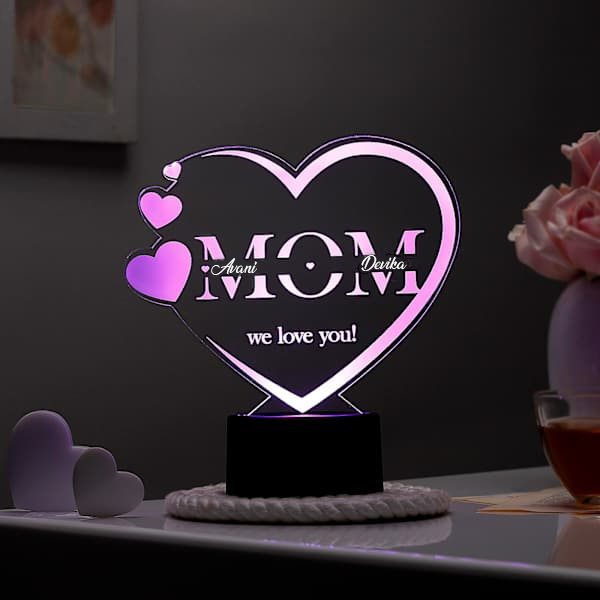  Love You Mom – Personalized RGB LED Lamp