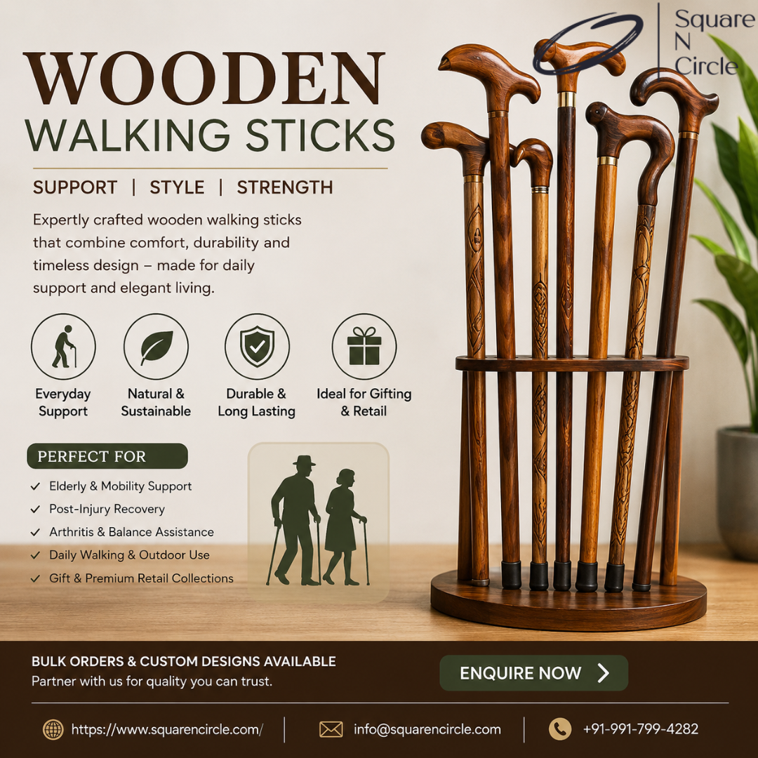  Trusted Wooden Walking Sticks Suppliers in India