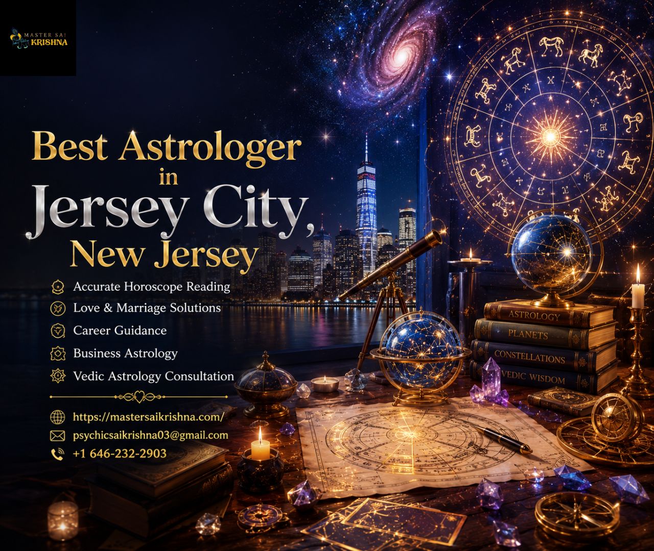  Best Astrologer in Jersey City, New Jersey – Accurate Astrology Guidance
