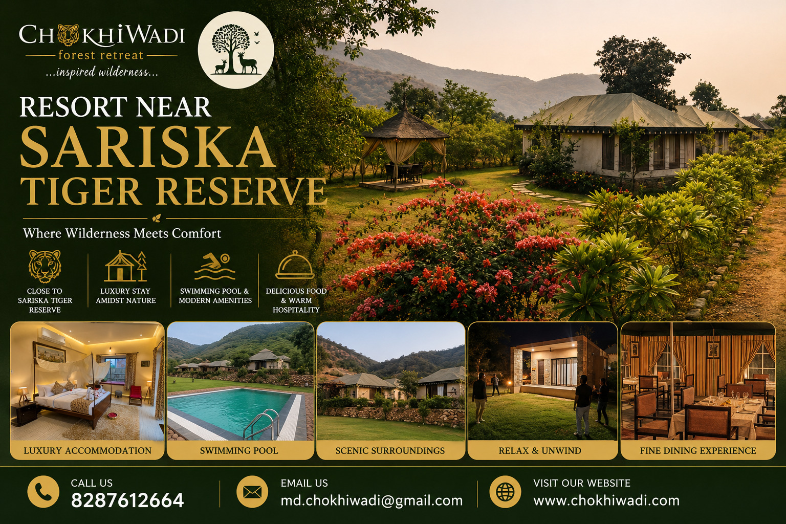  Weekend Resort Near Sariska Tiger Reserve | Chokhiwadi