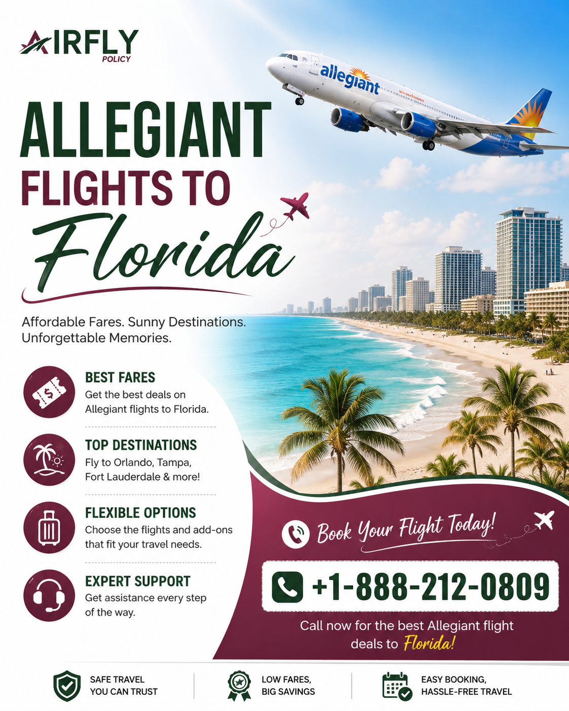  Book Allegiant Flights to Florida | Best Deals +1-888-212-0809