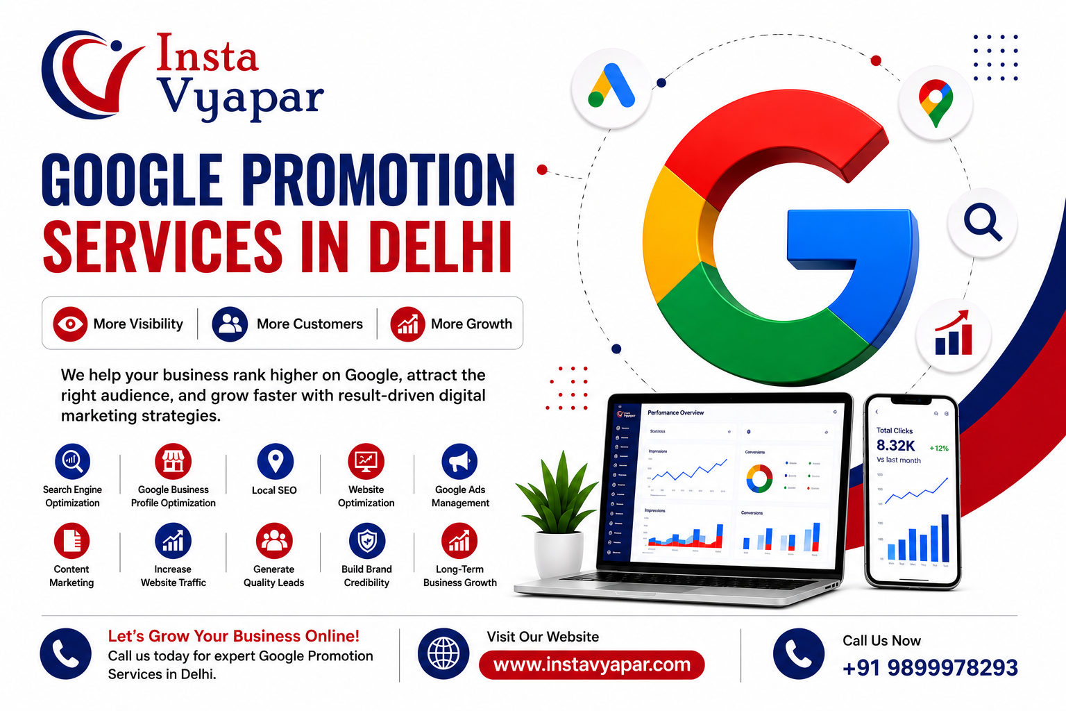  How Does Insta Vyapar Help Your Business Rank Higher with Google Promotion Services in Delhi?