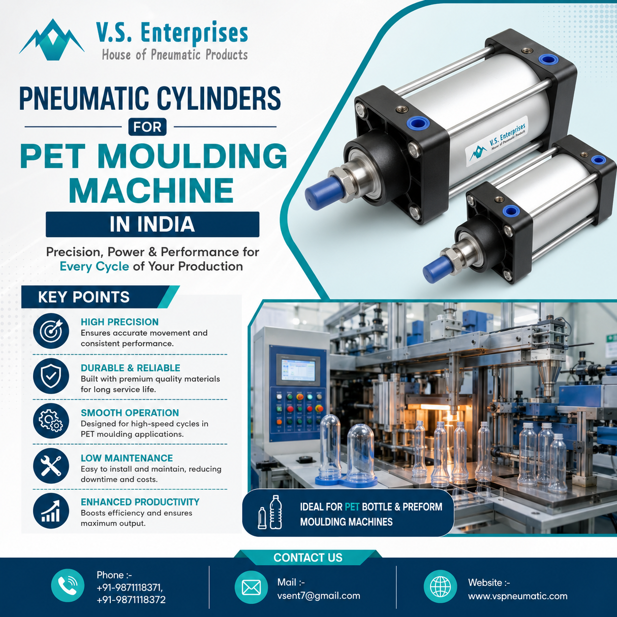  Best Pneumatic Cylinders For Pet Moulding Machine in India