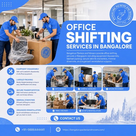  Office Shifting Services in Bangalore