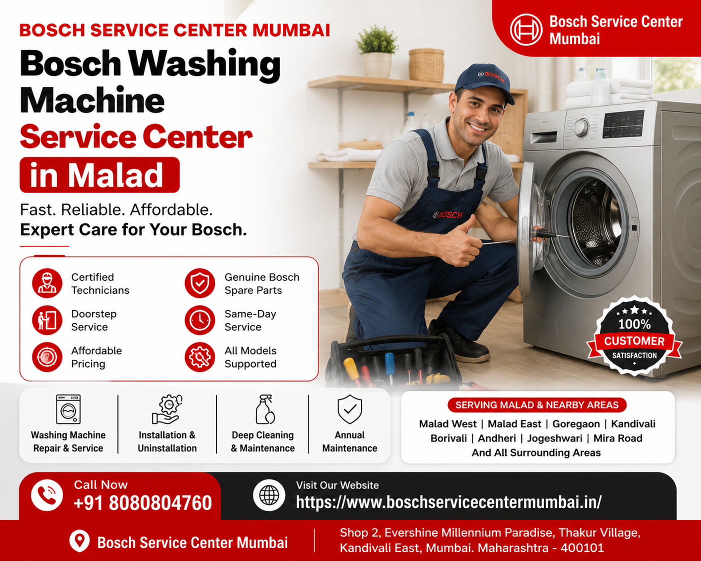  Bosch Washing Machine Service Center in Malad