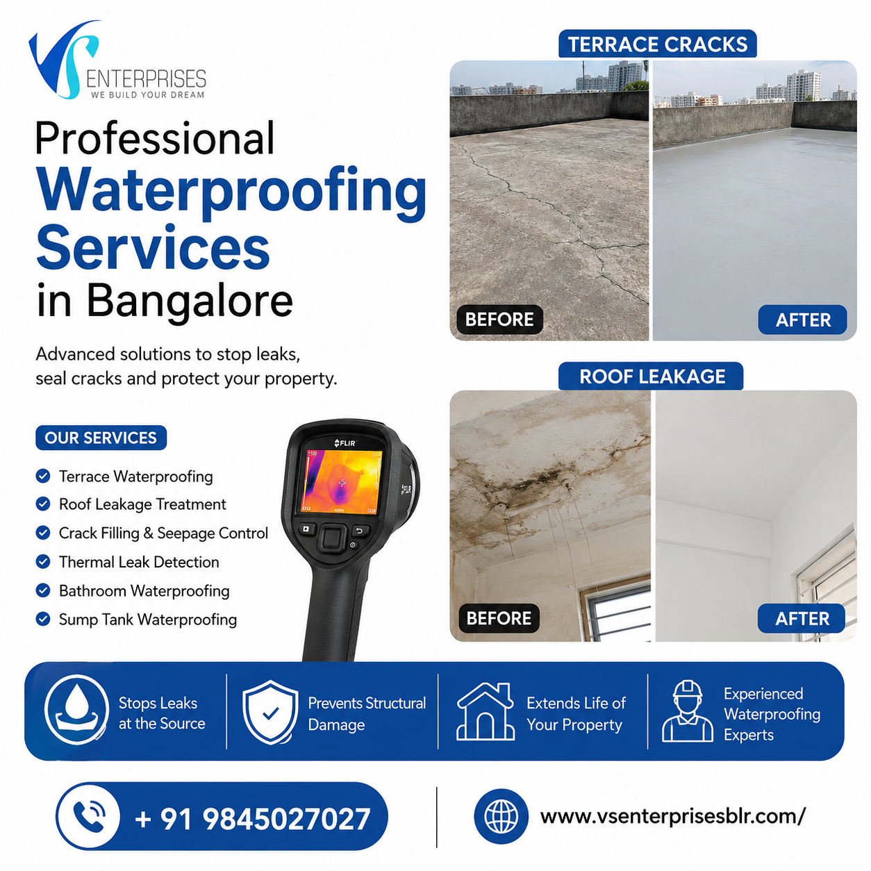  Professional Waterproofing Services in Bangalore
