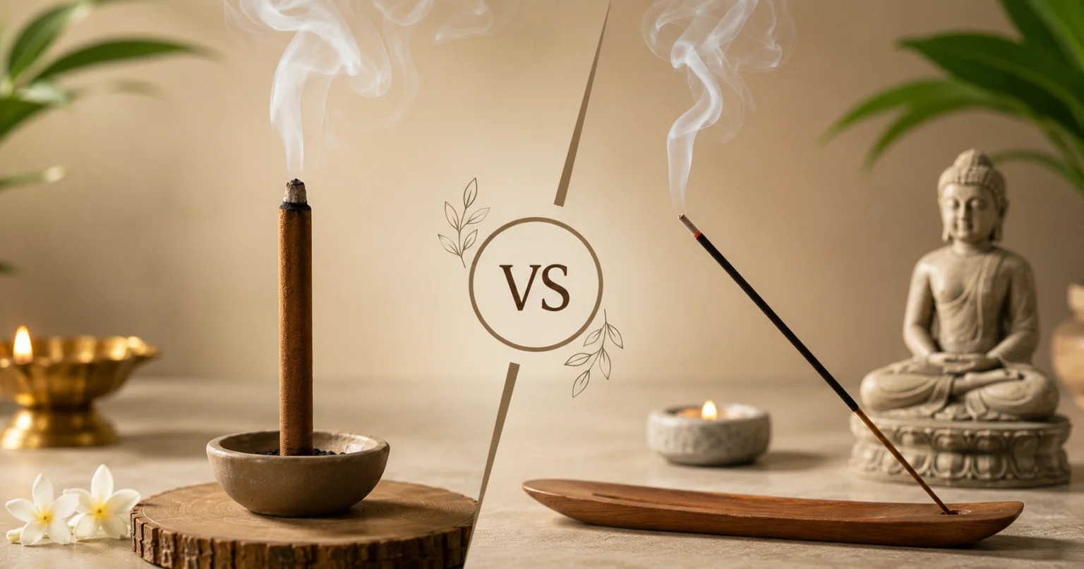  100% Best Guide: Dhoop Sticks vs Incense Sticks Difference