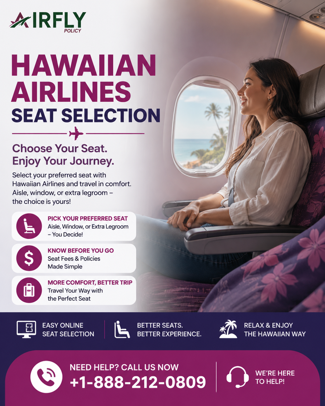  Hawaiian Airlines Seat Selection Guide | Choose Your Preferred Seat +1-888-212-0809