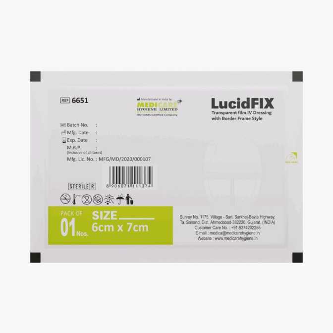  IV Securement Dressing Manufacturer & Exporter from India – LucidFIX