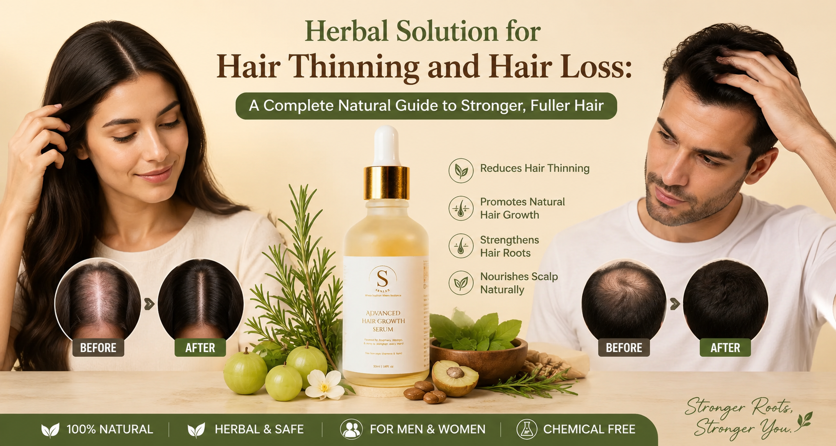  Herbal Solution for Hair Thinning & Hair Loss – Advanced Hair Growth Serum