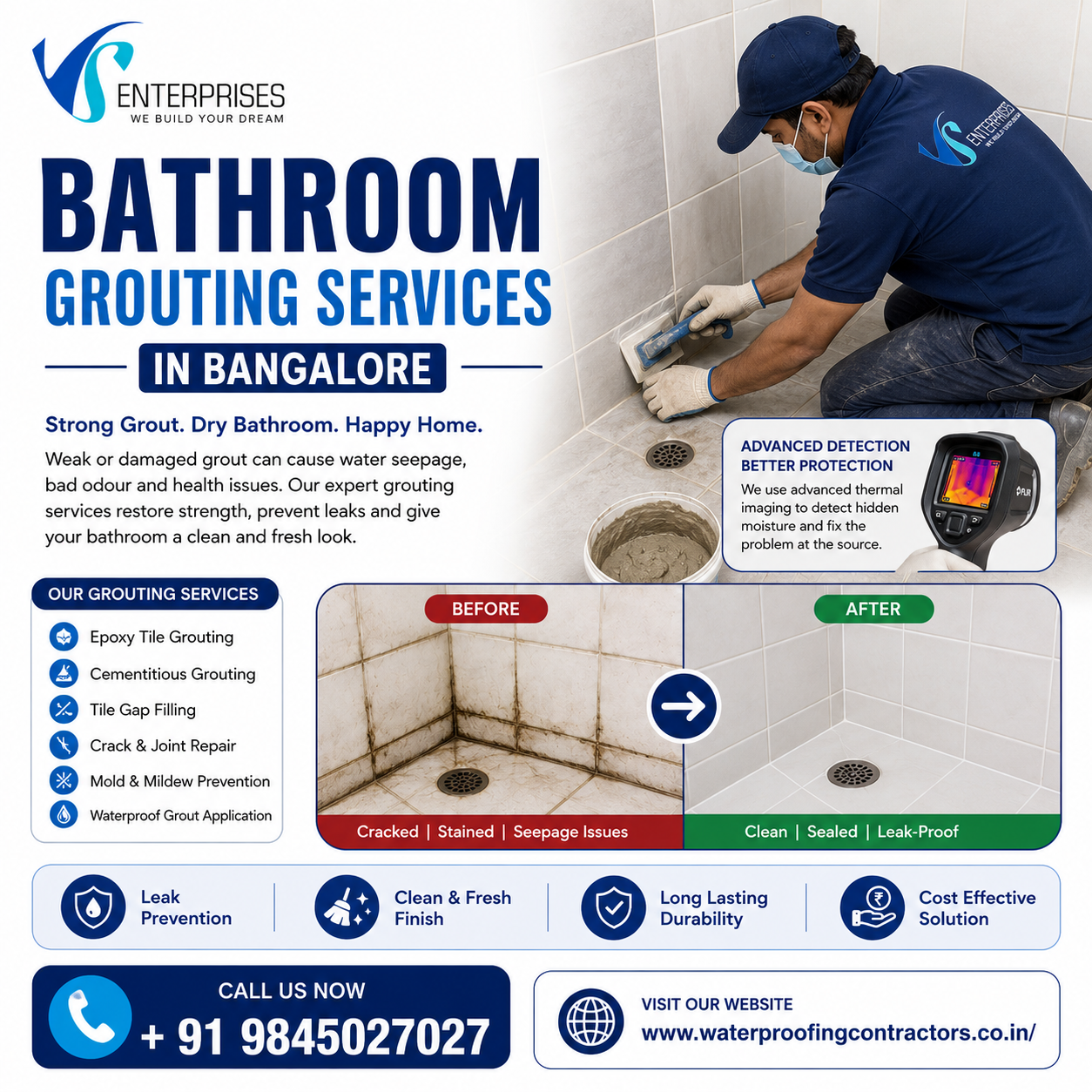  Bathroom grouting services in Bangalore