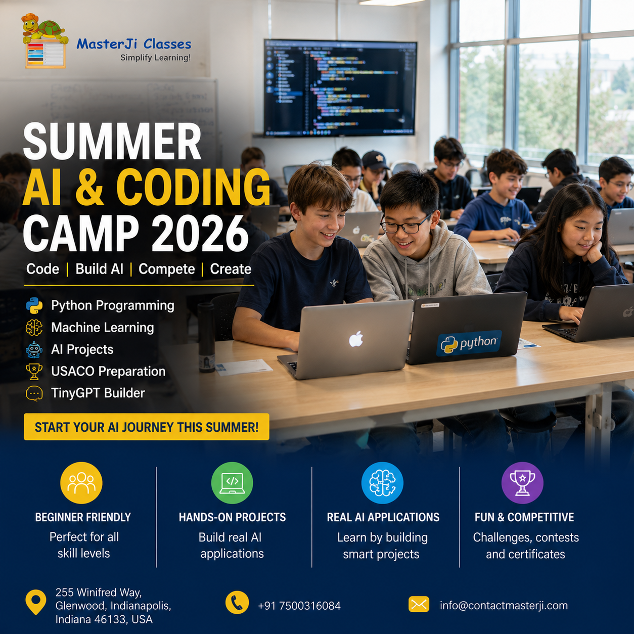  Online Summer Camp for Kids | Learn Python, AI & Coding – Contact Master Ji