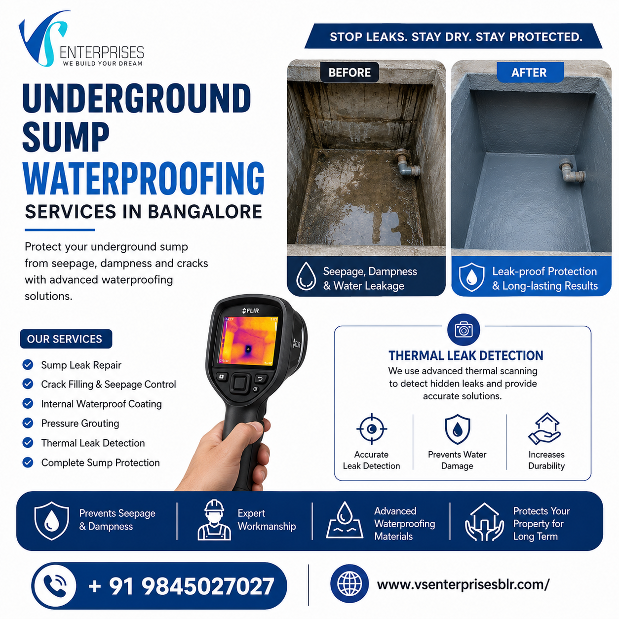  Underground Sump Waterproofing Services in Bangalore