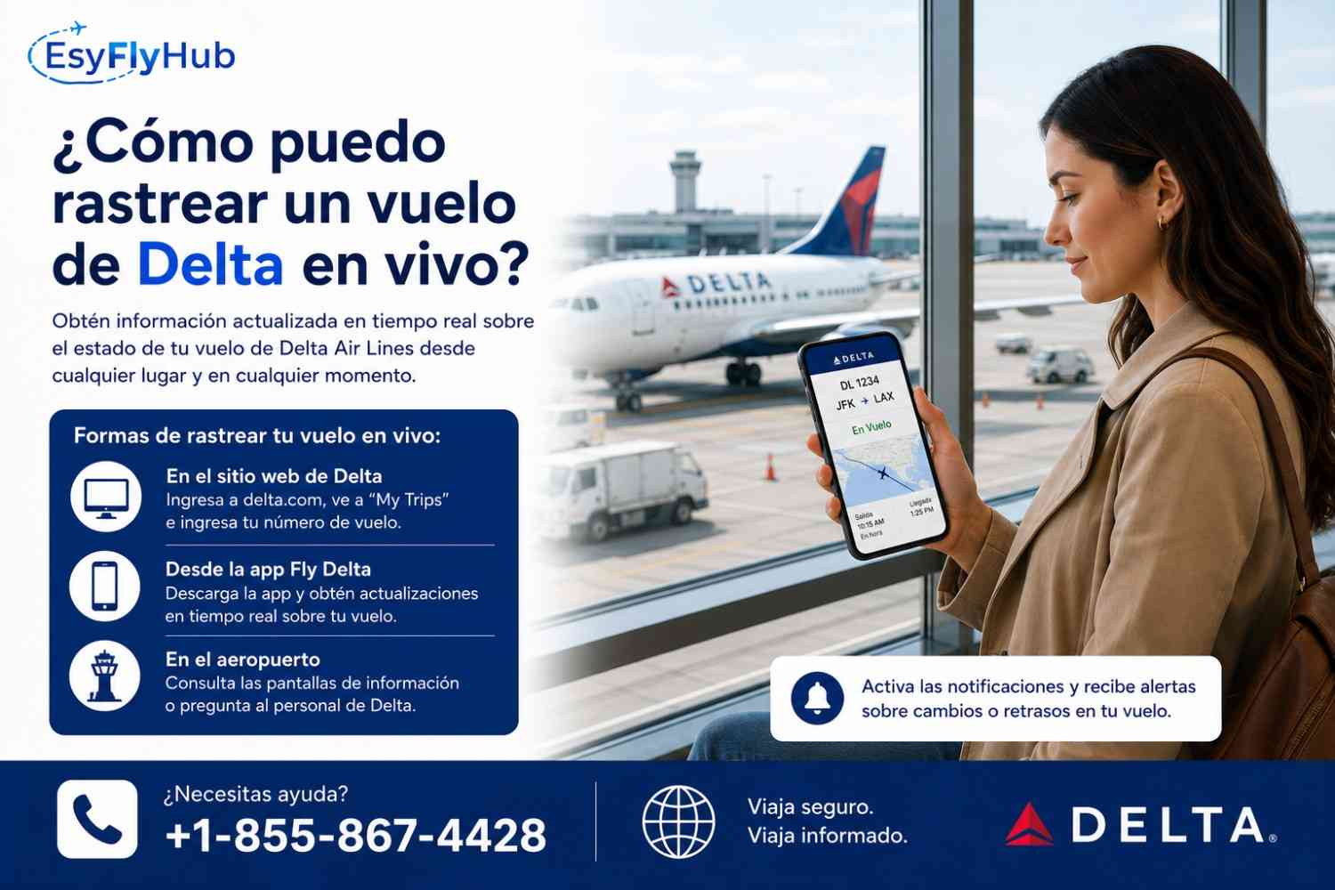  ¿Cómo puedo rastrear un vuelo de Delta en vivo?