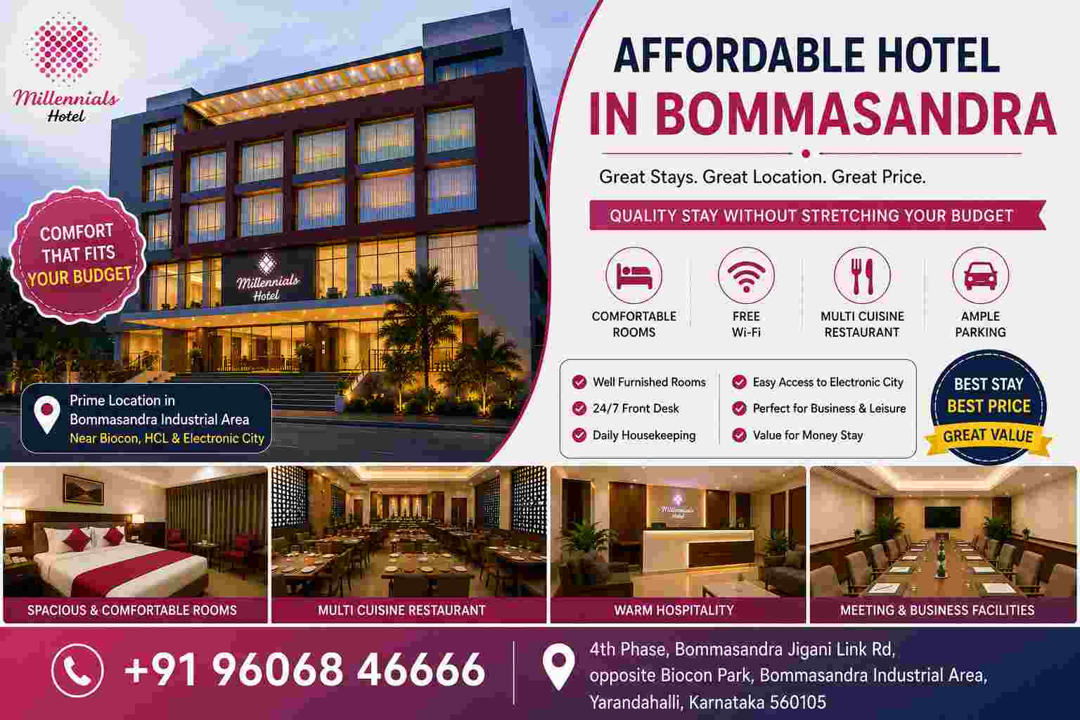  Affordable Hotel in Bommasandra