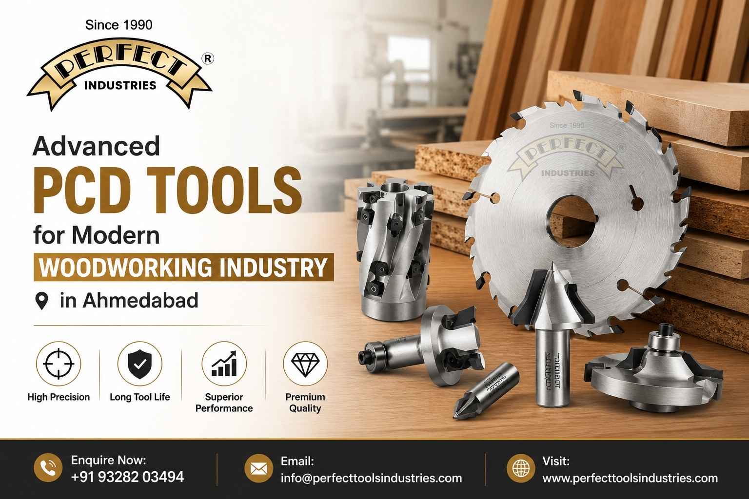  Advanced PCD Tools for Modern Woodworking Industry in Ahmedabad - Perfect Tools Industries