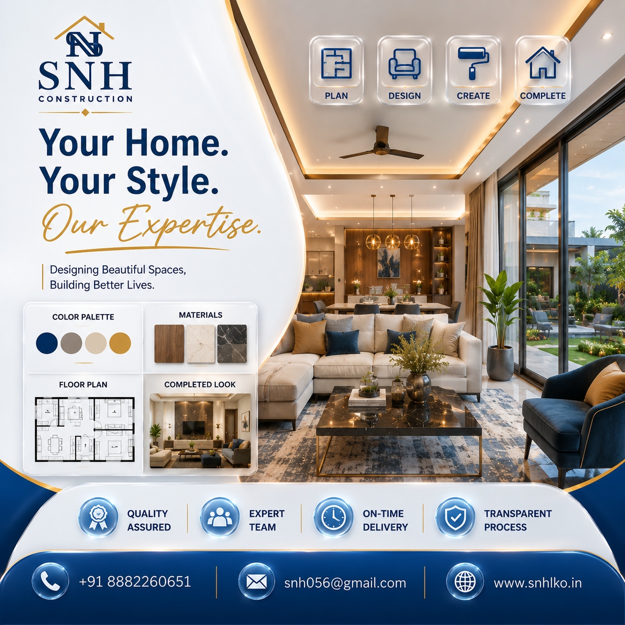  Complete Construction Under One Roof | Trusted Construction Company in Lucknow & Interior Designer in Lucknow