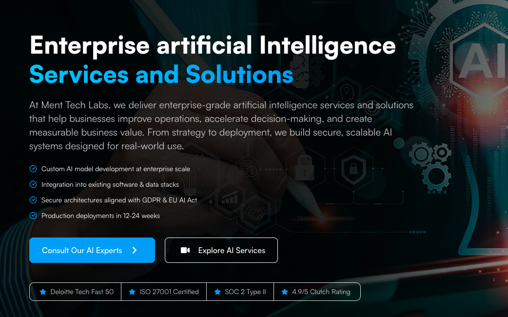 AI Services Company for Intelligent Business Solutions & Digital Transformation