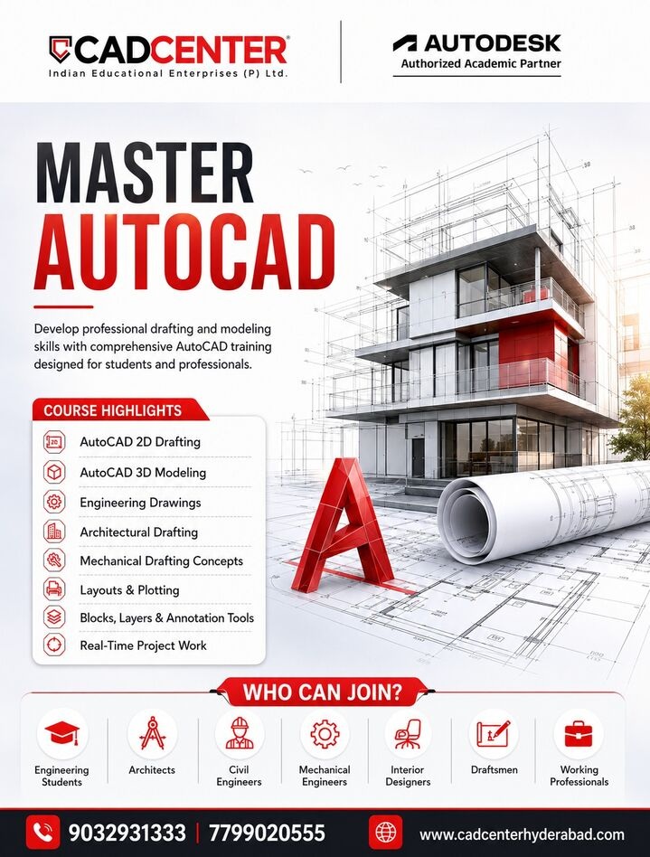 AutoCAD Training Institute In Ameerpet Hyderabad