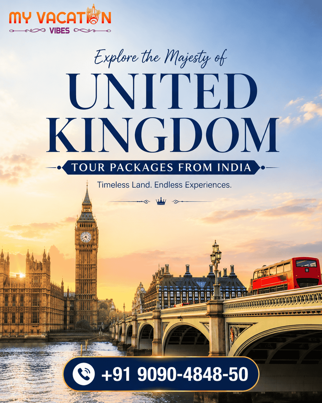  Book United Kingdom Tour Packages from India +91 9090-4848-50