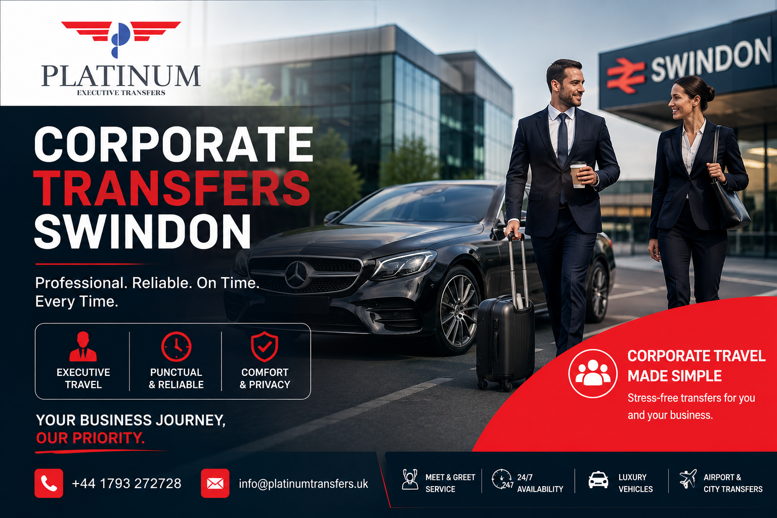  Corporate Transfers Swindon | Executive Business Travel 24/7