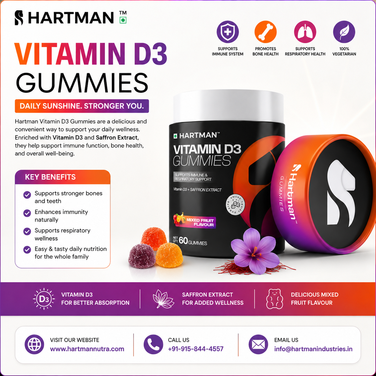  Boost Your Health Naturally with Hartman Vitamin D3 Gummies