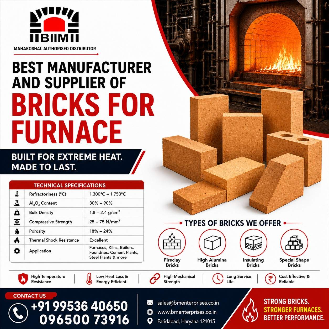  Best Manufacturer & Supplier of Bricks for Furnace