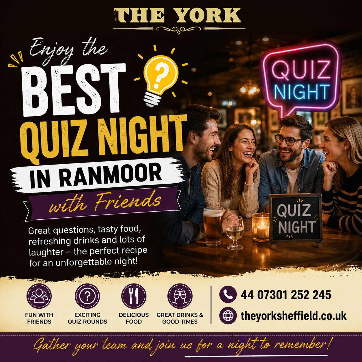  Enjoy the best quiz night in Ranmoor with Friends